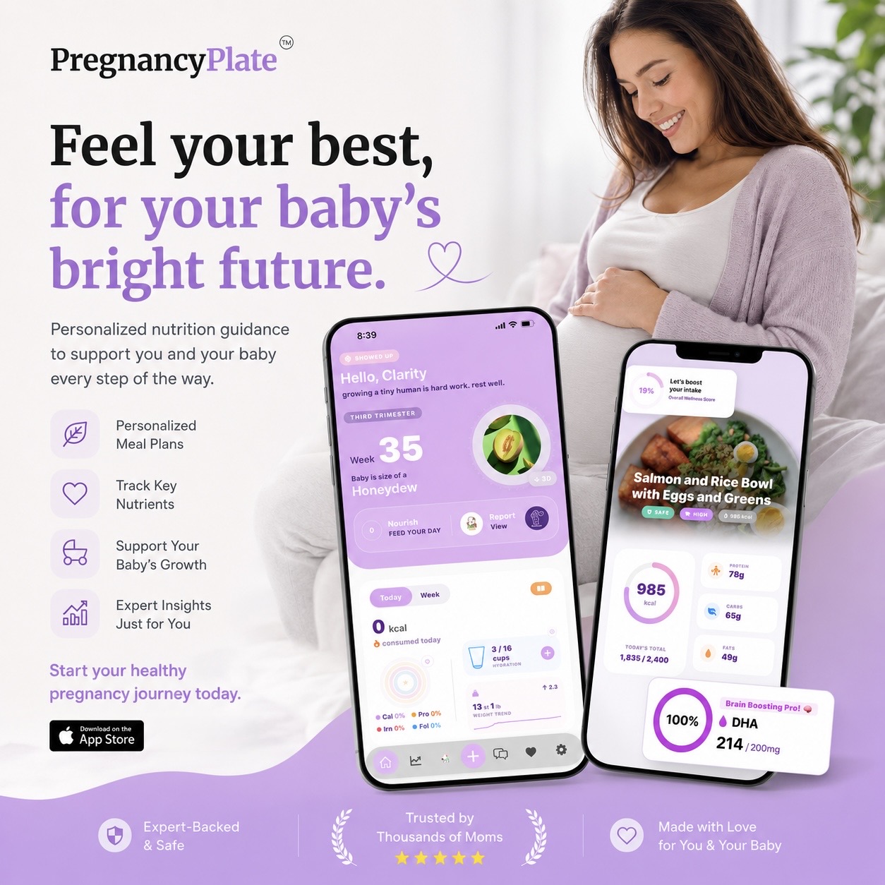 PregnancyPlate App Feature 1